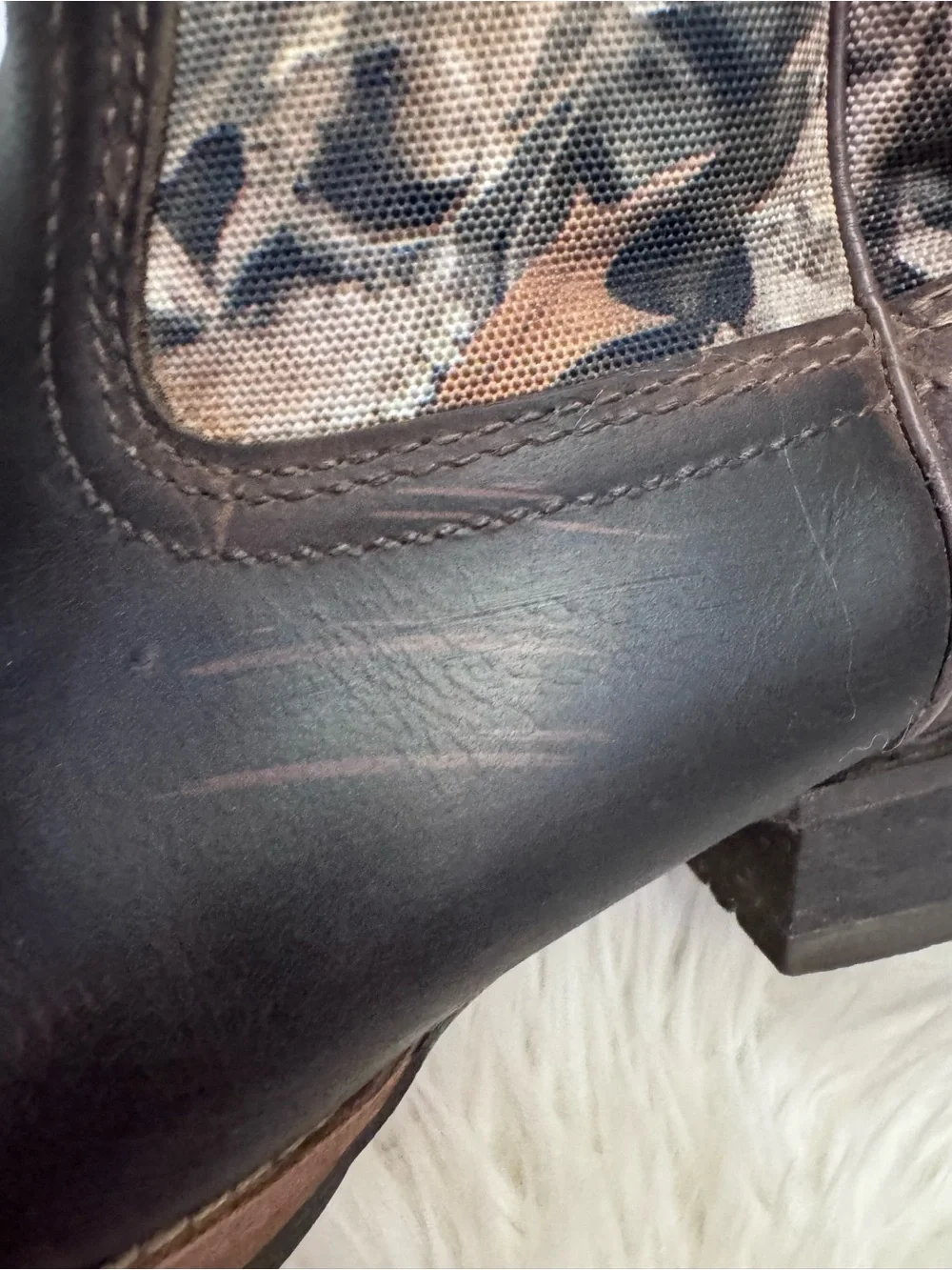 Ariat Men’s 10.5D Hybrid Rancher Brown Leather‎ Camouflage Western Cowboy Boot